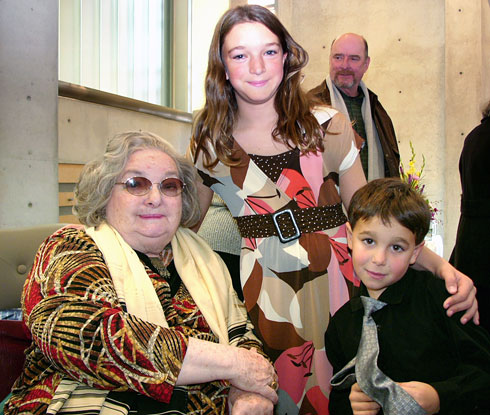 Rebekah Finer with grandchildren