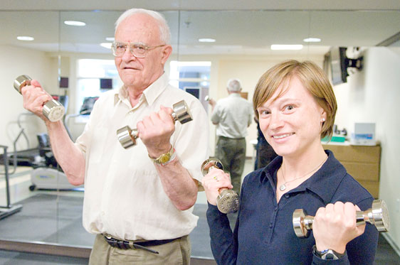 Fred Neustadter in the Fitness Center